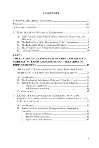 Labor and Employment Law in Indian Country TOC